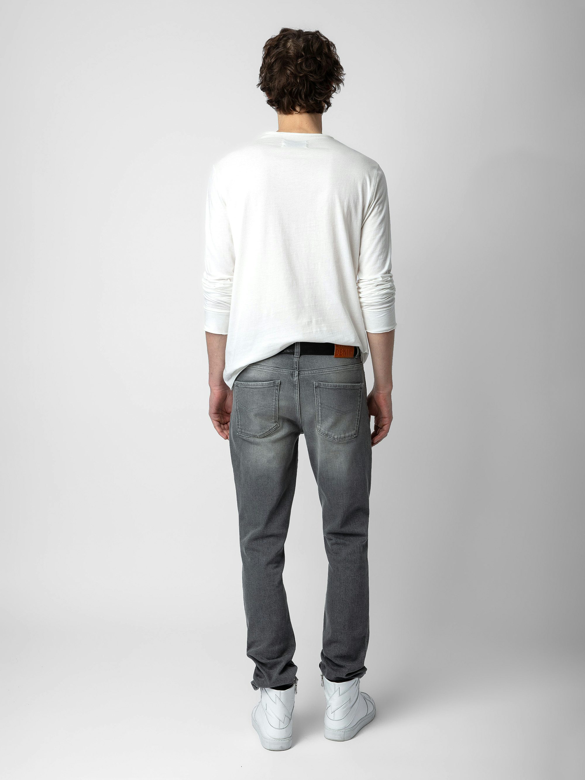 Henley-Shirt Monastir - T-Shirt mit tunesischem Kragen aus Baumwolle.